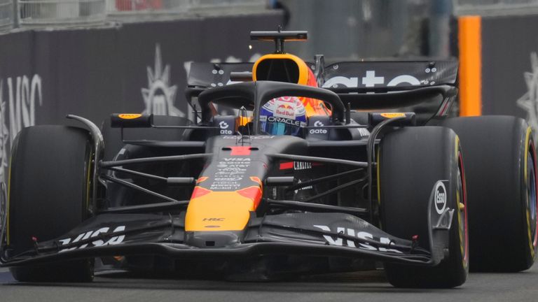 Max Verstappen in action at the 2025 Singapore Grand Prix