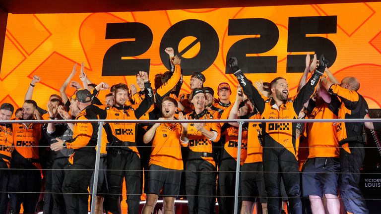 McLaren celebrate winning the 2025 Constructors' Championship