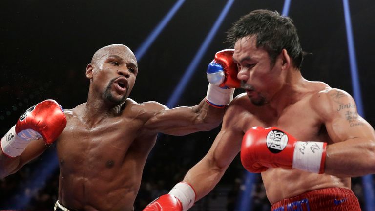 FLOYD MAYWEATHER JR won his title fight against Manny Pacquiao in 2015