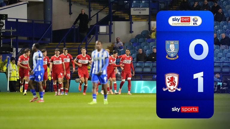 Highlights della partita dello Sky Bet Championship tra Sheffield Wednesday e Middlesbrough.
