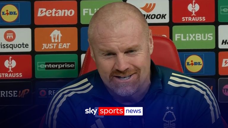 Sean Dyche said he thanked his players after they defeated Porto in his first game in charge of Nottingham Forest.