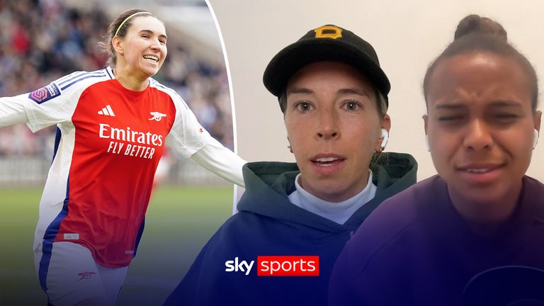 Jordan Nobbs and Nikita Parris on Mariona Caldentey