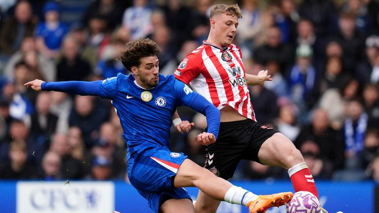 Chelsea's Marc Guiu struggled up against Sunderland's Dan Ballard