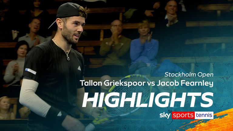 Jacob Fearnley celebrates win in Stockholm