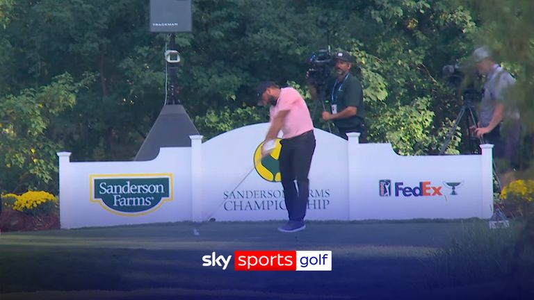 'Extremely embarrassing!' | Awkward moment pro golfer tops his tee shot!