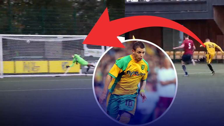 Former Norwich City striker, Jamie Cureton turned 50 in August set a new English football pyramid record by by scoring in all 10 divisions with this stunning strike for Kings Park Rangers FC. 