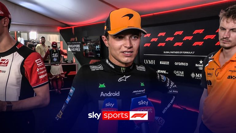 Lando Norris looks at some of struggles McLaren are facing so far in Singapore.