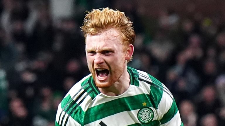 Liam Scales brought Celtic level against Sturm Graz