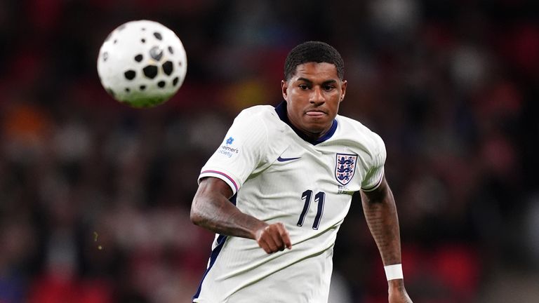 Marcus Rashford salió del banquillo durante la victoria de Inglaterra por 3-0 contra Gales.