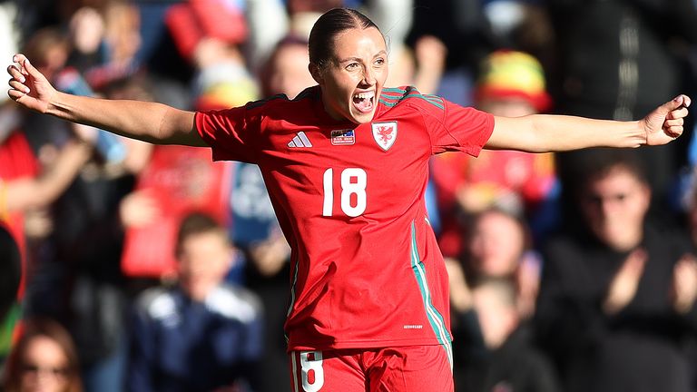 Mared Griffiths scored Wales Women's goal to equalise against Australia Women