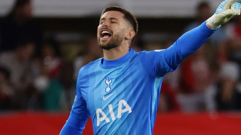 Spurs goalkeeper Guglielmo Vicario was their standout performer in their Champions League draw with Monaco