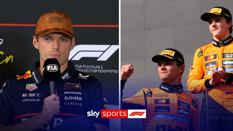 Red Bull's Max Verstappen refused to be drawn on whether McLaren are favouring Lando Norris over Oscar Piastri and insists he's focused on what he can do to bring himself back into title contention.