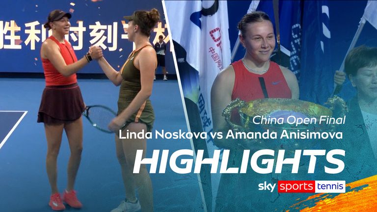 Highlights of the China Open final between Linda Noskova and Amanda Anisimova.