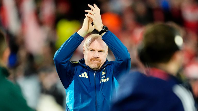 Sean Dyche took charge of his first game as Nottingham Forest head coach.