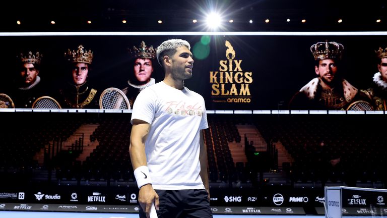 Carlos Alcaraz will take on Jannik Sinner in the Six Kings Slam final 