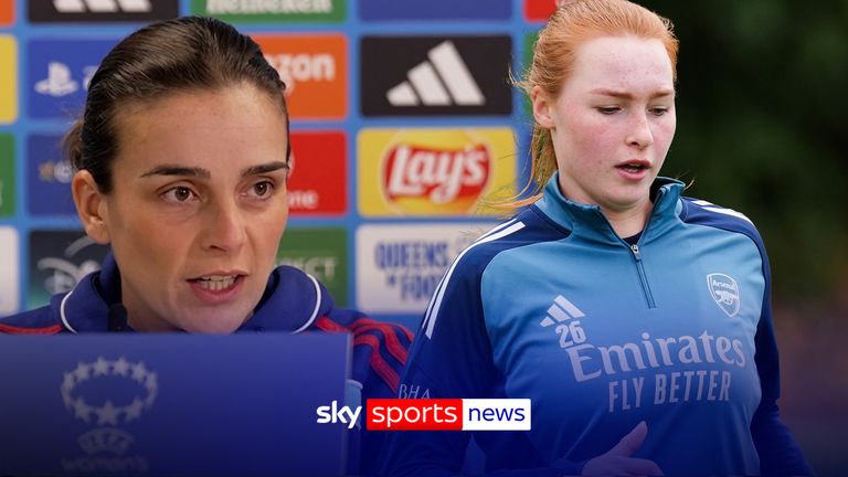 Arsenal&#39;s Katie Reid during a training session at the Sobha Realty Training Centre, London Colney. Picture date: Wednesday October 15, 2025.