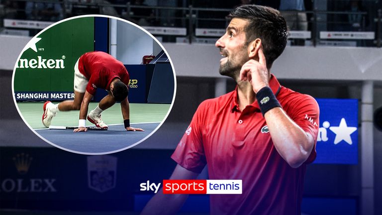Watch as Novak Djokovic wins a sensational 28-shot rally despite struggling with hip injury earlier on in the match.