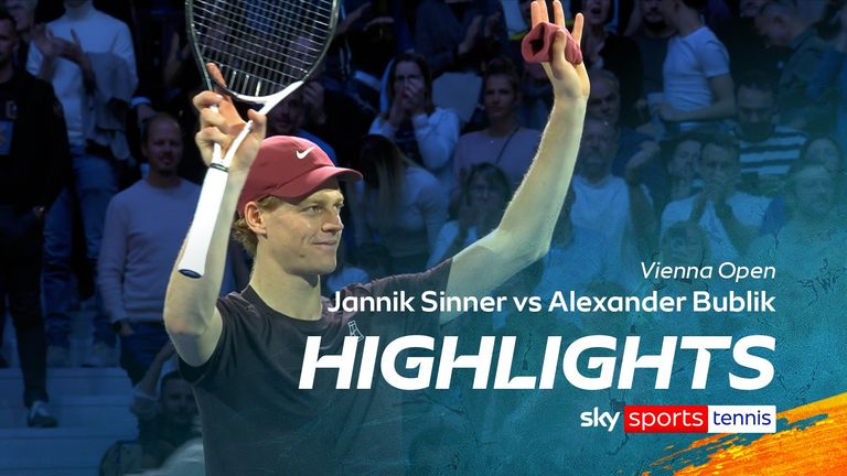 Highlights of Jannik Sinner against Alexander Bublik from the Vienna Open.