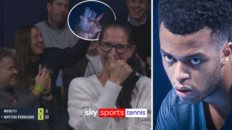 Spectators beware!! | Perricard hits two fans with a pair of Aces!!!