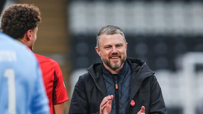 Aberdeen manager Jimmy Thelin at full time 