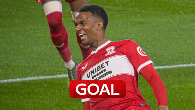 Middlesbrough&#39;s Morgan Whittaker scores his first goal for the club against Ipswich!
