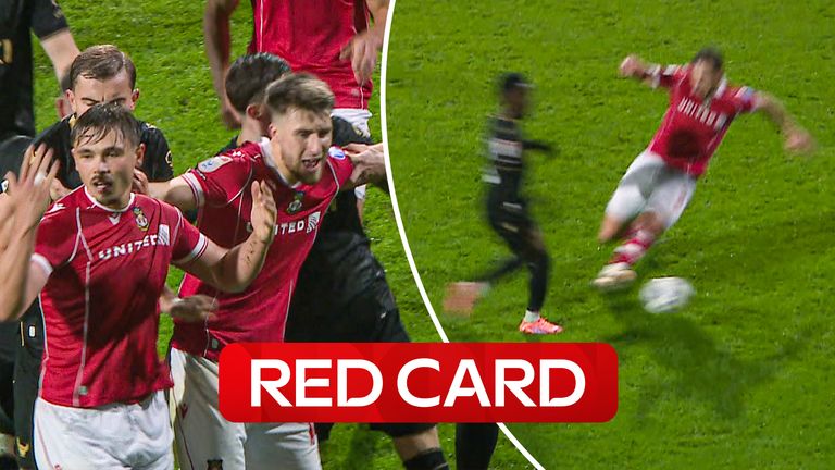 Wrexham red card vs Oxford