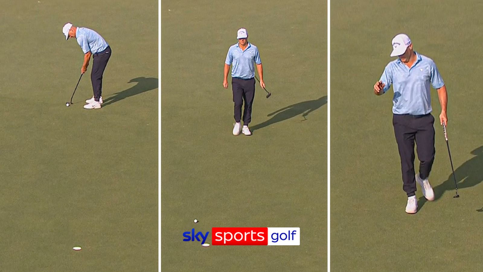 Alex Noren: Swede walks in huge putt at DP World Tour Championship