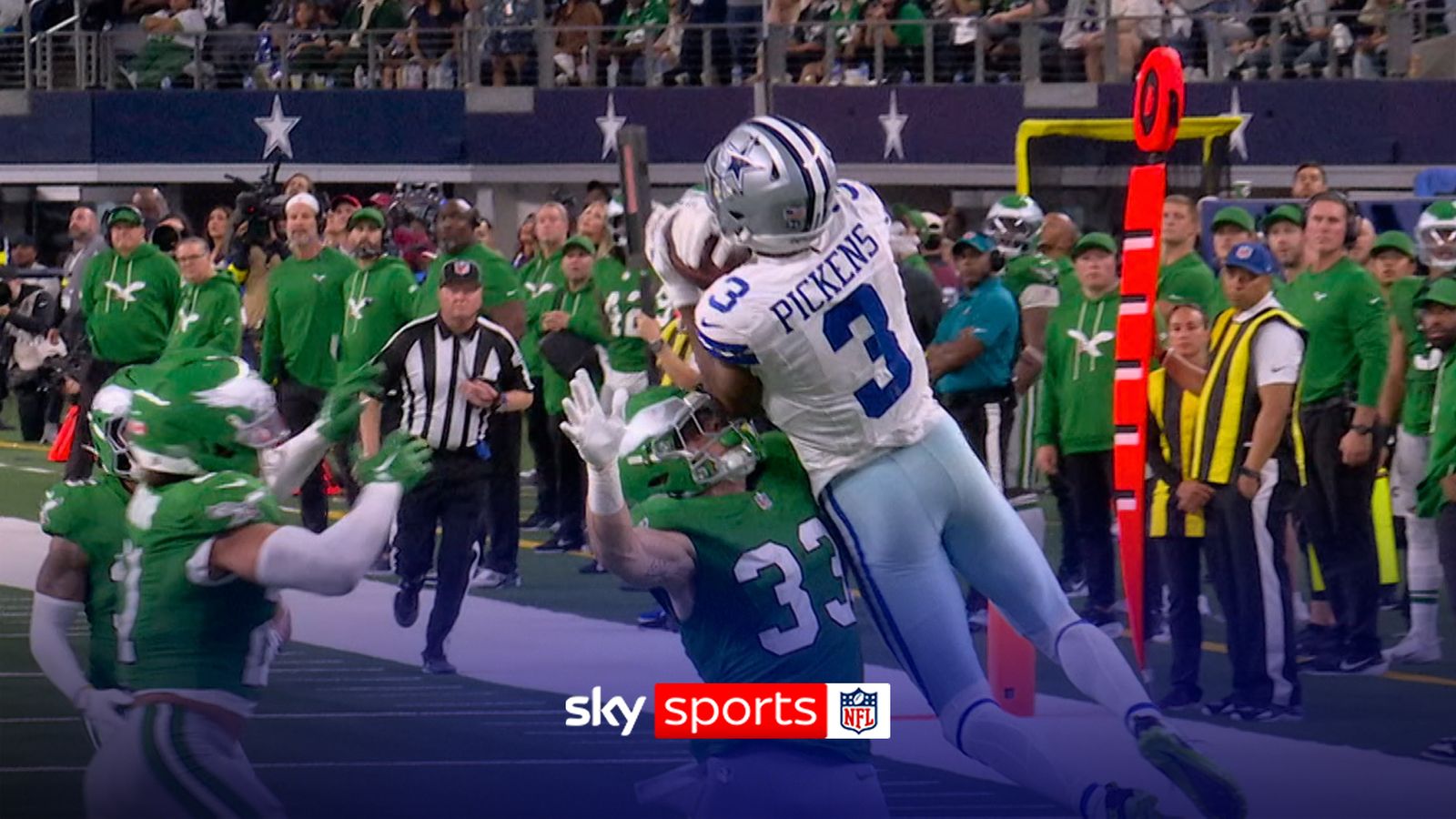 Eagles @ Cowboys: Pickens' amazing catch despite double coverage