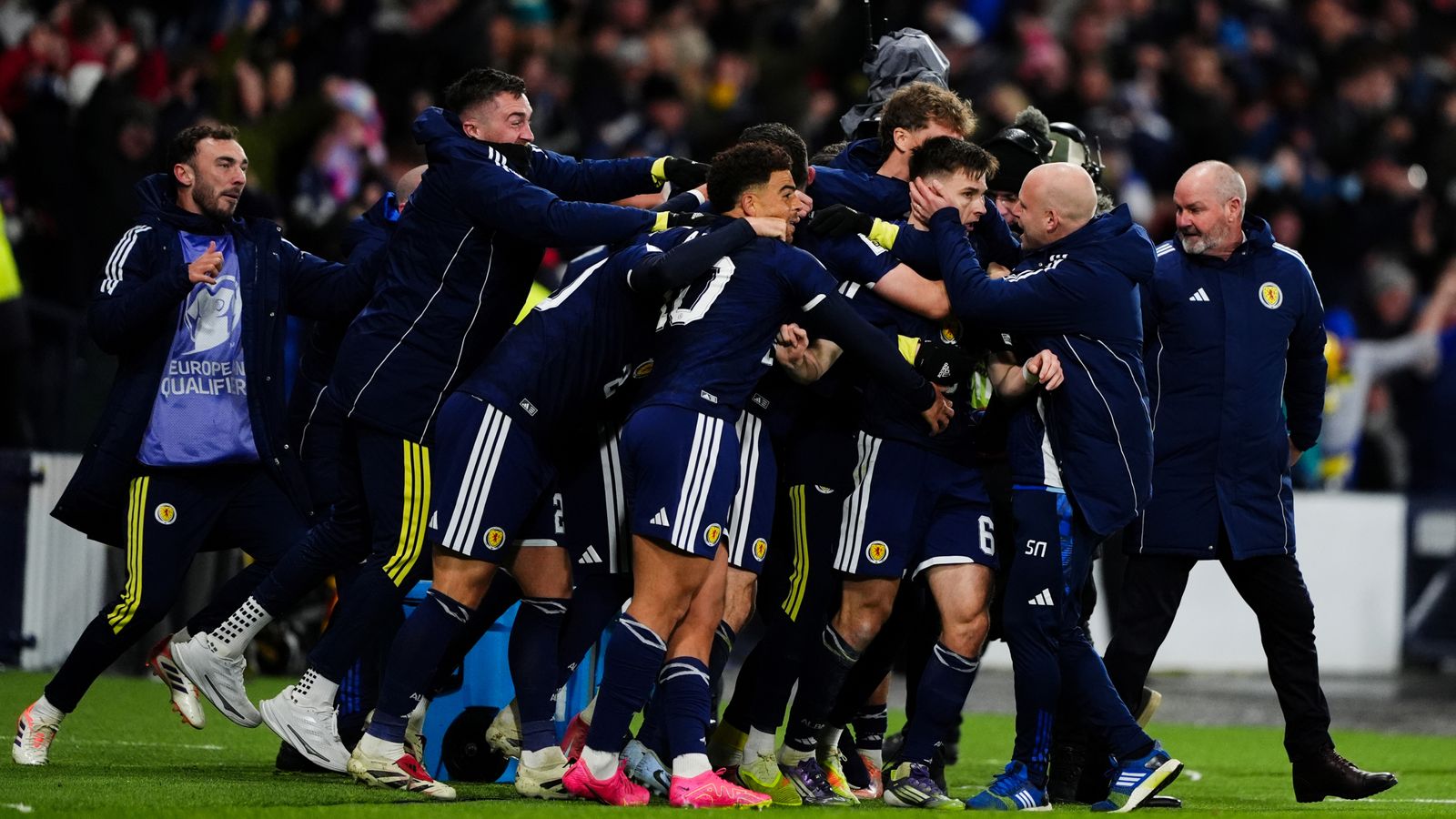 Scotland 4-2 Denmark: Kenny McLean and Kieran Tierney score late to secure men's World Cup return for first time since 1998