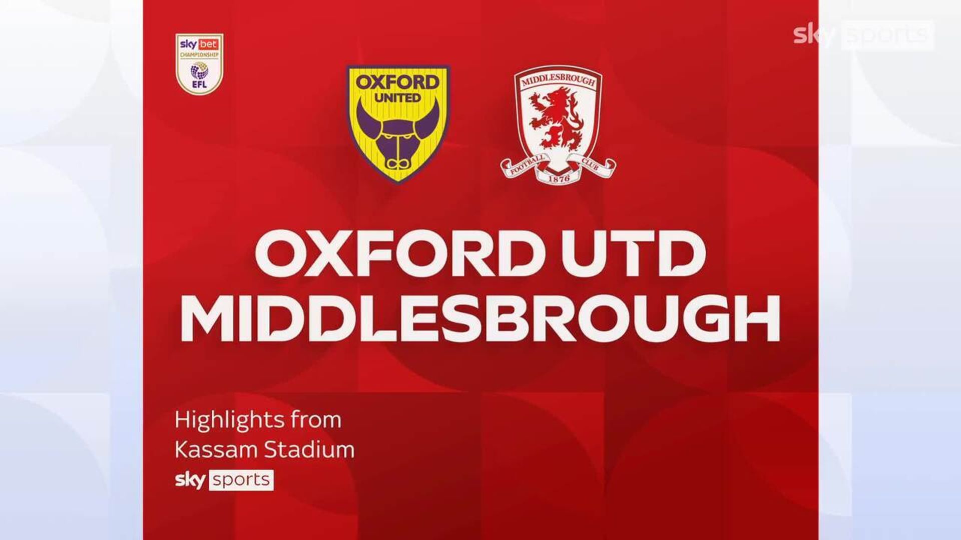 Oxford Utd 1-1 Middlesbrough
