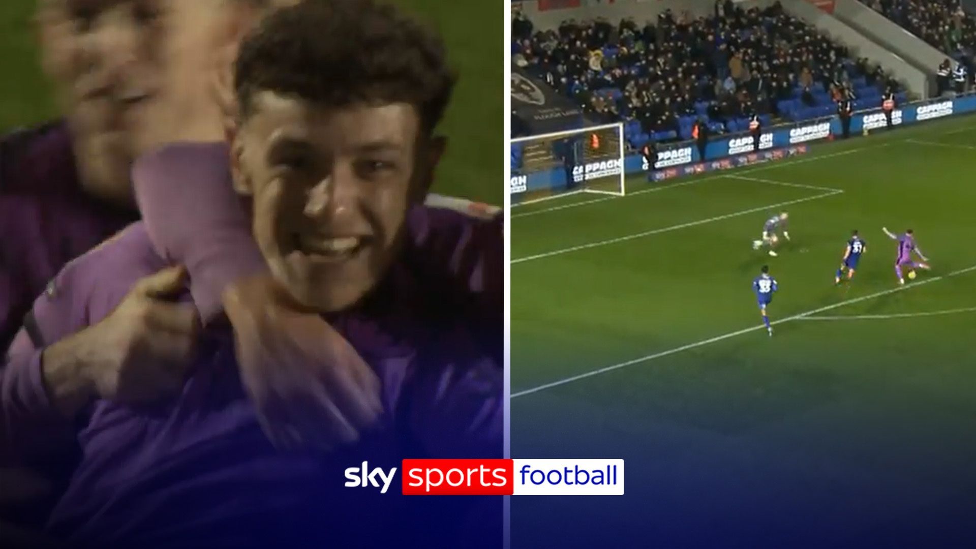 Stunning free-kick with FIRST touch... and scores the winner! Wigan teen's dream debut