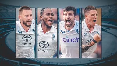 Gus Atkinson, Jofra Archer, Mark Wood and Brydon Carse (left to right) could have a huge impact in this Ashes series