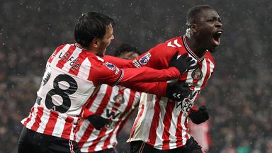 Brian Brobbey celebrates after his winning goal for Sunderland against Bournemouth