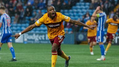 Tawanda Maswanhise scored a double for Motherwell at Kilmarnock