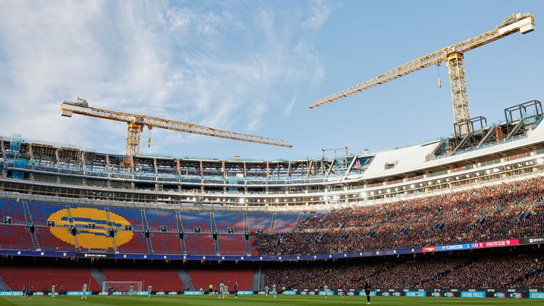 The Spotify Camp Nou still has building work to be completed