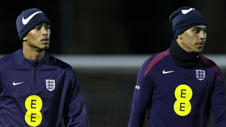 England's Jude Bellingham and Morgan Rogers