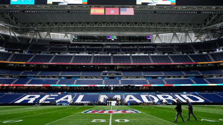 The NFL will play its first-ever game in Spain at Real Madrid's Bernabeu 