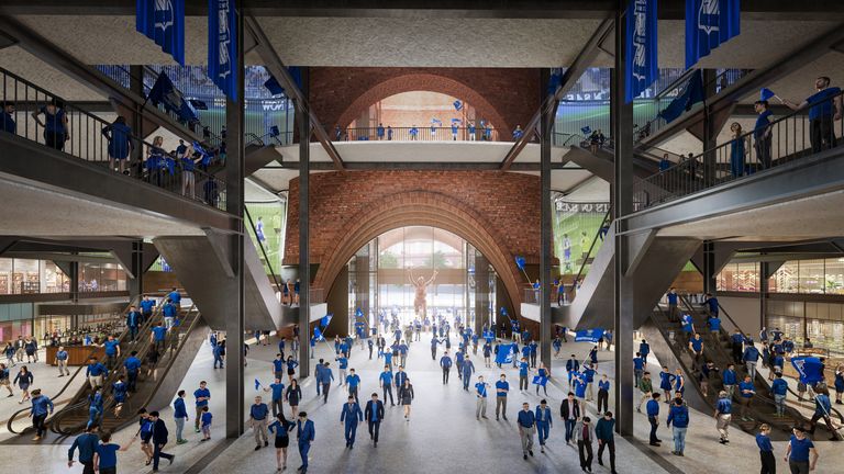 O Birmingham City revelou imagens de seu planejado estádio para 62.000 lugares.