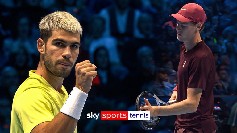 Carlos Alcaraz vs Jannik Sinner in the final of the ATP Finals 