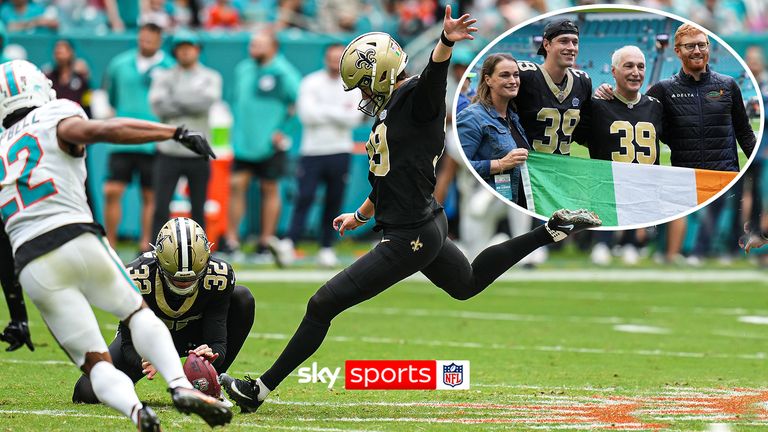 Former GAA star Charlie Smyth scores first NFL field goal and it's 56 yards!