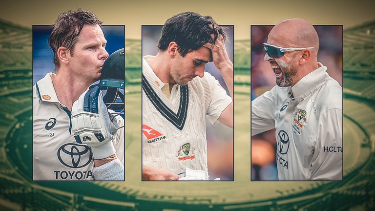 Steve Smith, Pat Cummins, Nathan Lyon