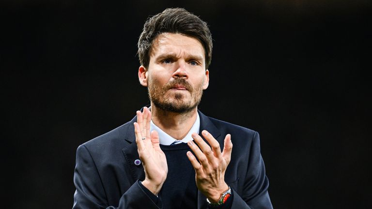 Rangers Head Coach Danny Rohl at full time during a Premier Sports Cup Semi-Final match between Celtic and Rangers at Hampden ParK