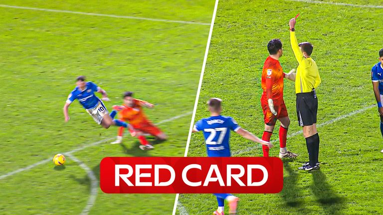 Grimsby red card v CHF
