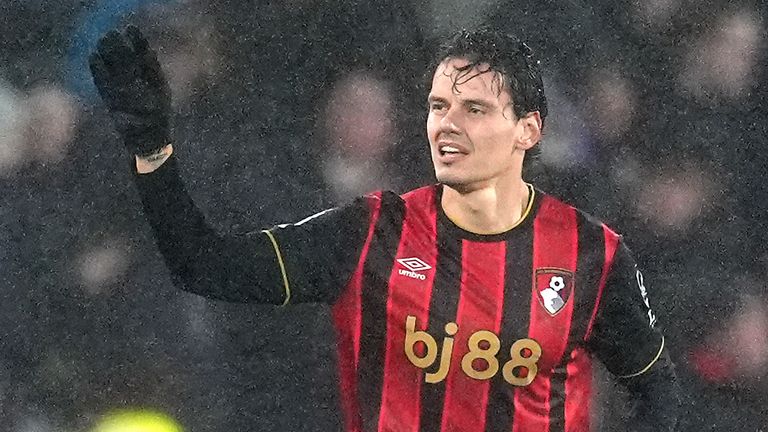 Bournemouth's Enes Unal celebrates making it 2-2