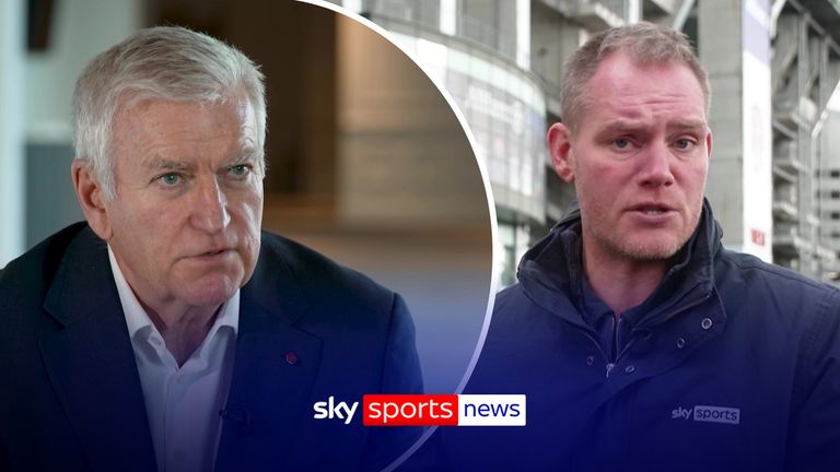 RFU CEO Bill Sweeney joins Sky Sports News reporter James Cole to share his thoughts on Tom Curry's incident with Argentina head coach Felipe Contepomi, the future of the Allianz Stadium, the potential of the team and Steve Borthwick's future.  