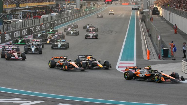 The start of the Abu Dhabi Grand Prix