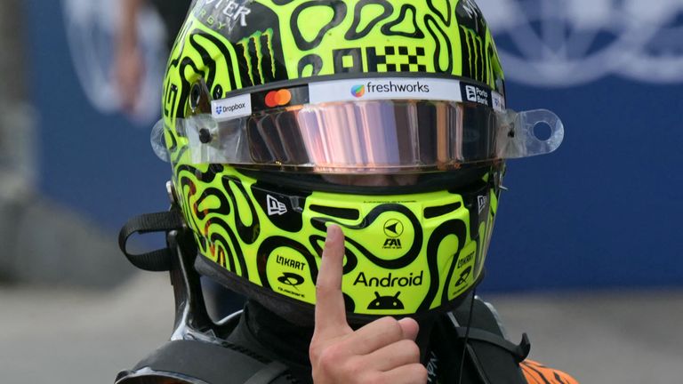 Lando Norris is on pole for the Sao Paulo GP