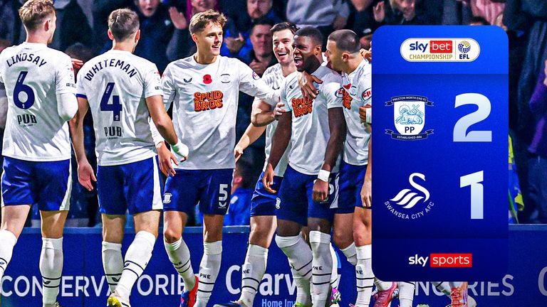 Highlights of the Sky Bet Championship match between Preston North End and Swansea City.