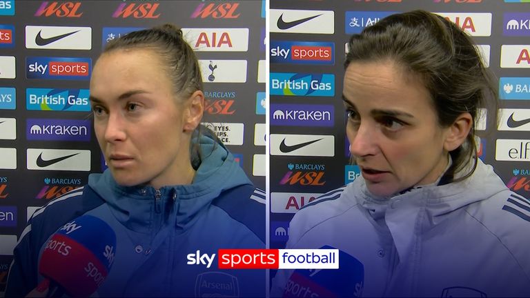 Arsenal head coach Renee Slegers and Caitlin Foord were left disappointed after their goalless draw with fierce rivals Tottenham in the WSL.