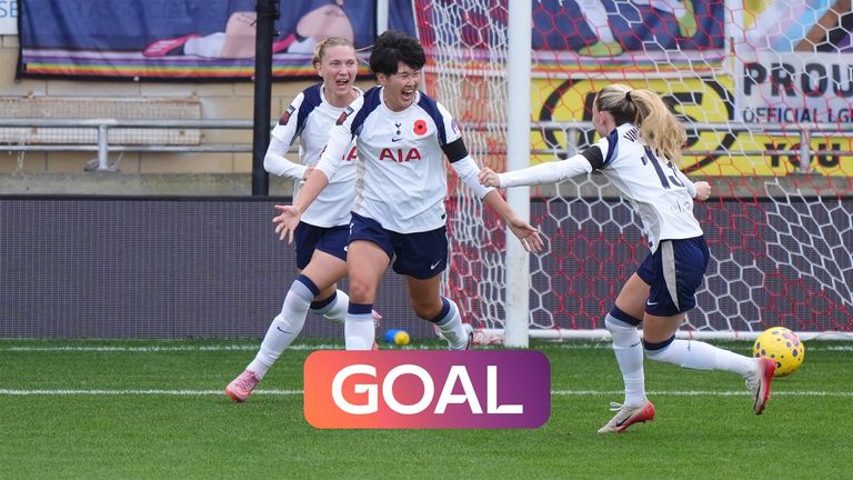Toko Koga got Tottenham's equaliser in the 19th minute against Liverpool in the WSL.